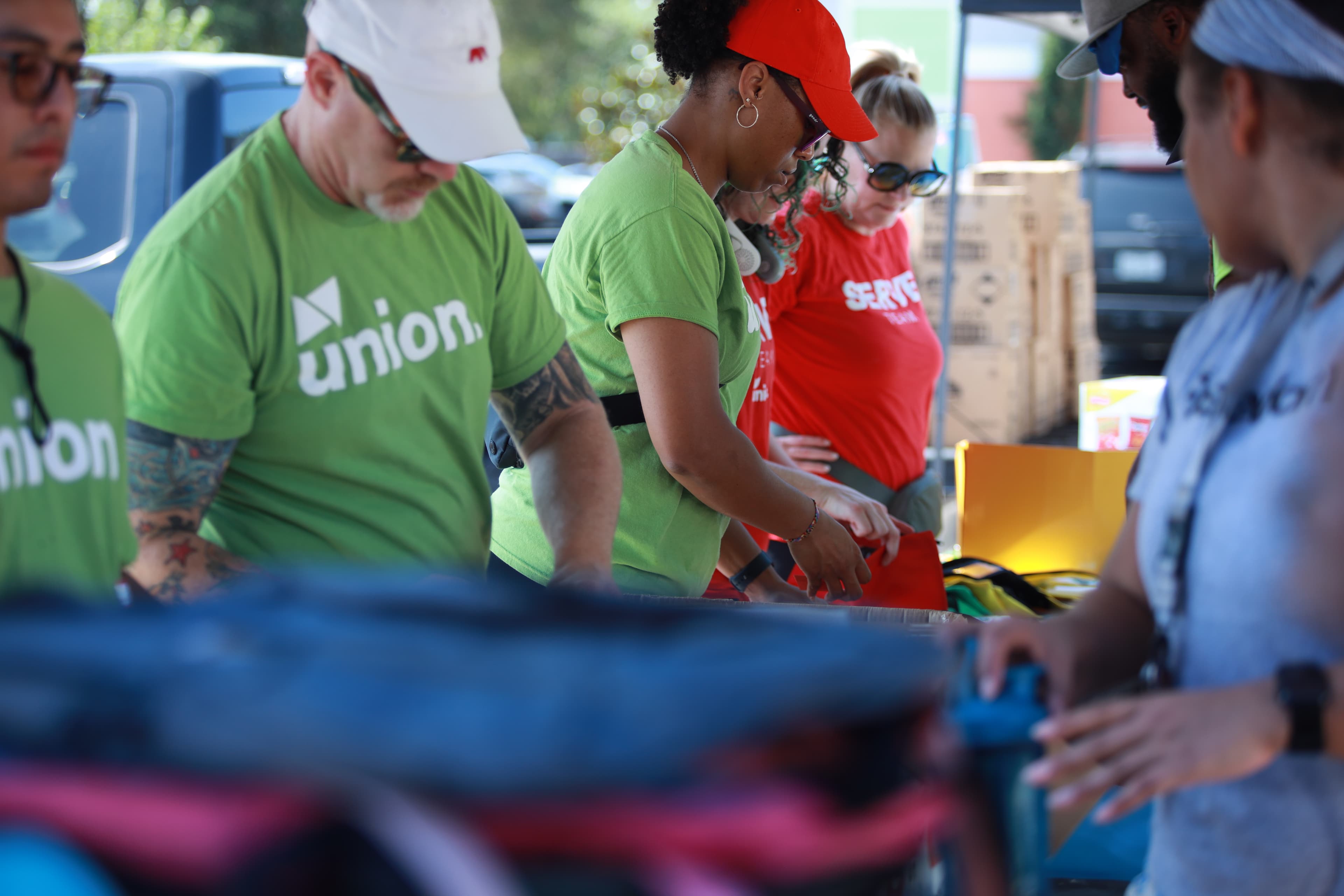 Union Cares volunteers serving the community